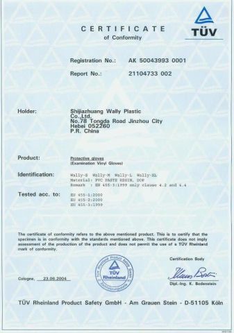 CE certificate from Dongguan Livinyl Adhesive Products Co
