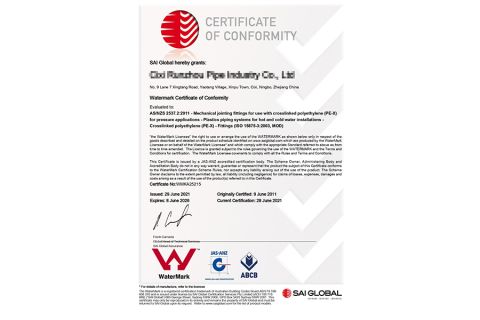 WaterMark certificate from Hebei Zhongcheng Tongchuang Integrated Housing Co., Ltd