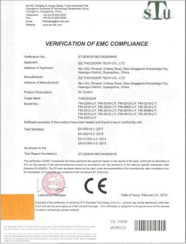 CE -FM32-35-40 certificate from GZ Theodoor Tech Co., Ltd.