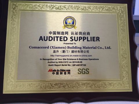 Certificates certificate of Comaccord (Xiamen) Building Material Co., Ltd. – certificate photo, supplier certificates section