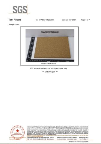 cork roll certificate from Xiamen Folover Import &Export Co., Ltd.