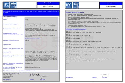CB certificate from Guangzhou Samqing Trading Co., Ltd