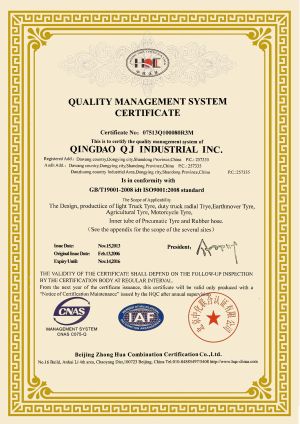 ISO 9001 certificate of Qingdao QJ Industrial Inc. – certificate photo, supplier certificates section