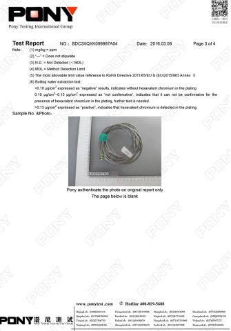 SS410 ROHS certificate from Rankoo Fastener Co., Ltd.