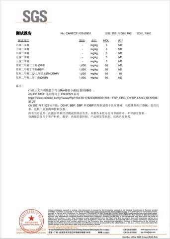 SGS certificate from Guangdong Octki New Material Technology Co., Ltd
