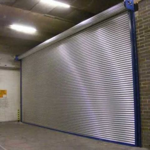 Iron Automatic Motorized Rolling Shutter Height 8Feet Color Silver ...