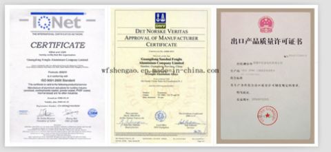 Certificates certificate from Weifang Shengao Machinery Co., Ltd.