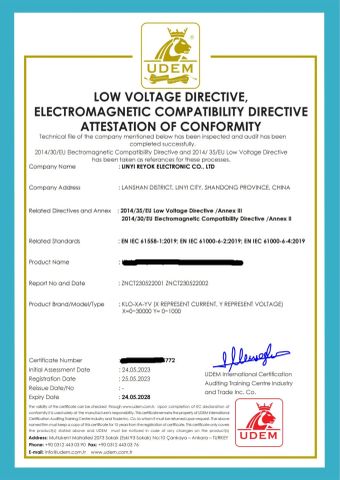 CE certificate from Linyi Reyok Electronic Co., Ltd.