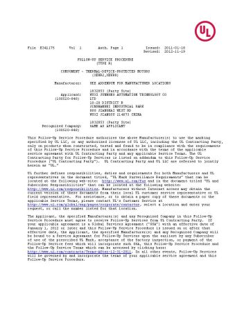 UL Certificate certificate from Wuxi Junhong Automation Technology Co., Ltd.