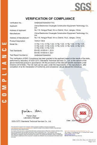 CE Certification certificate from China Electronics Chuangda Construction Equipment Technology Co., Ltd