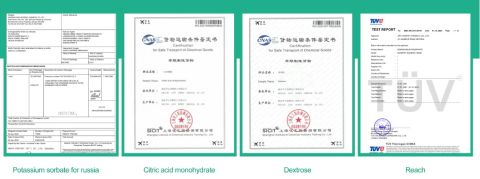 certificates certificate from Shandong Youmi Food Additives Co.,Ltd.