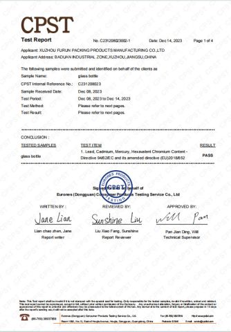 CPST certificate from Xuzhou Furun Packing Products Manufacturing Co., Ltd.