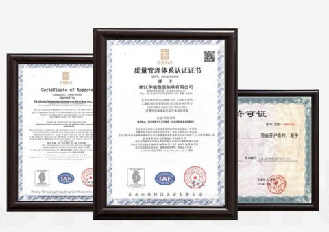 ISO certificate from Zhejiang Huaneng Micro Bearing Co., Ltd.