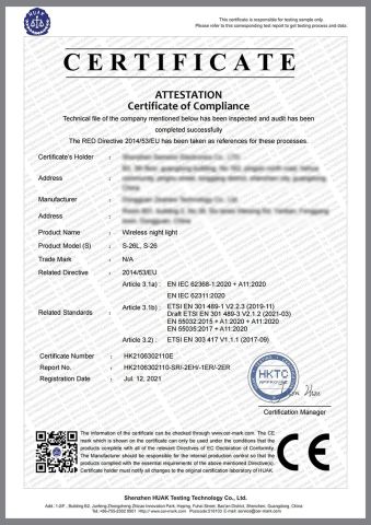 CE-LVD1 certificate from Jiangmen Xinghong Lighting Co., Ltd.