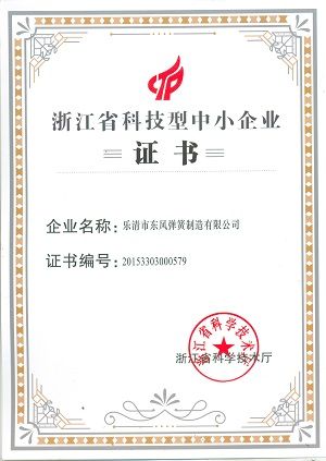 Kejixingqiye certificate from Yueqing Dofo Spring Manufacturing Co., Ltd.