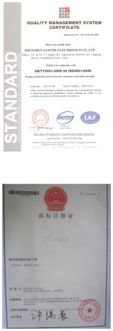 ISO9001:2000 / Antenk Brand certificate from Antenk Electronics Co., Ltd.