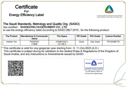 SASO certificate of Bywell Industry Ltd – certificate photo, supplier certificates section