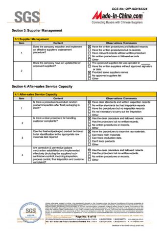 SGS certificate of Hangzhou Happyfull Import & Export Co., Ltd. – certificate photo, supplier certificates section