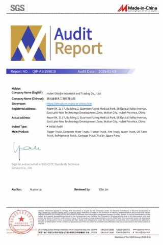 SGS certificate of Hubei Ditaijie Industrial and Trading Co, . Ltd. – certificate photo, supplier certificates section