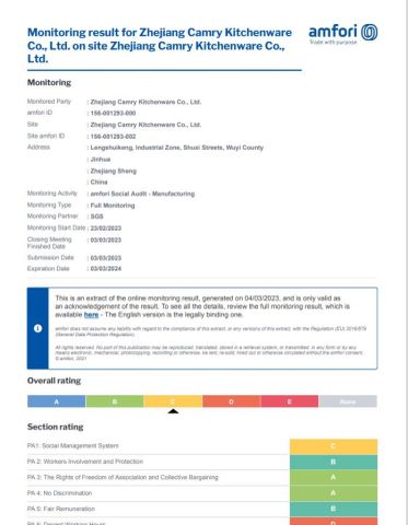 BSCI certificate from Hangzhou Qiyu Trading Co., Ltd.