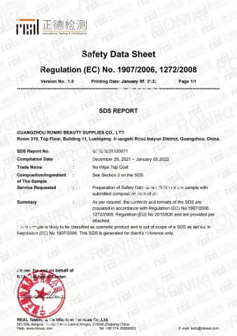 EC certificate from Guangzhou Startalk Nail Technology Co., Ltd.