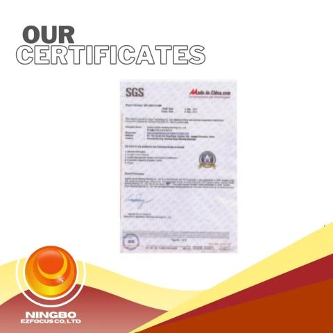 SGS Certificate certificate from Ningbo Ezfocus Co., Ltd.