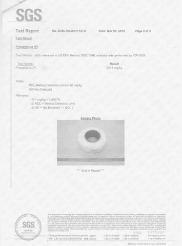 SGS for FR YARN-P 2 certificate from Suzhou Chunsheng Environmental Protection Fiber Co., Ltd.