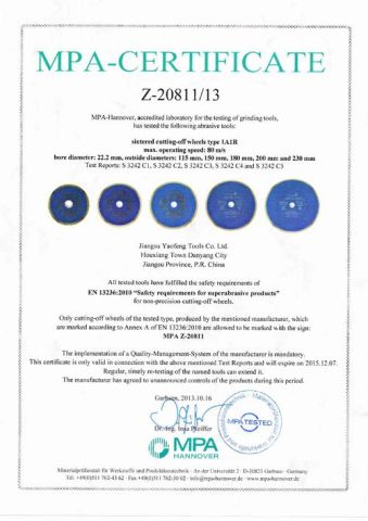 MPA certificate of Shanghai Motech M&E Co., Ltd. – certificate photo, supplier certificates section