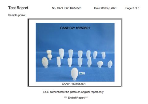 Product Inspection Report certificate from Shenzhen Hewang Silicone Product Co., Ltd.