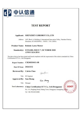 CCICT certificate from Shenzhen Foxiyao Technology Co., Limited