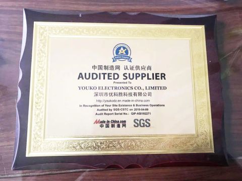 Audited Supplier certificate from YUOKO ELECTRONICS CO., LIMITED