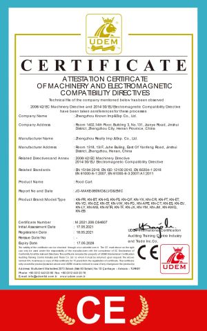 CE certificate from Renote (Shandong) Automobile Industry Co., Ltd.