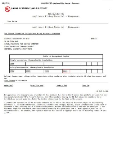 UL certificate of CHB ELECTRONICS CO., LTD. – certificate photo, supplier certificates section