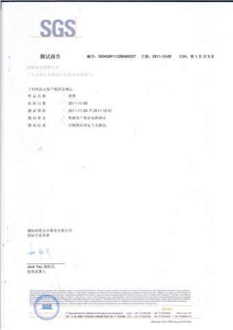 Sofa Spring SGS Certificate certificate of Woxin Industries Limited – certificate photo, supplier certificates section