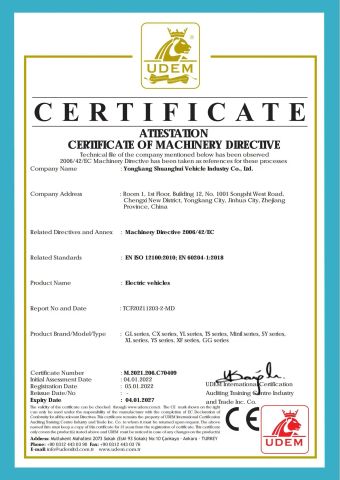 CE certificate of Henan Camp Industrial Co., Ltd. – certificate photo, supplier certificates section