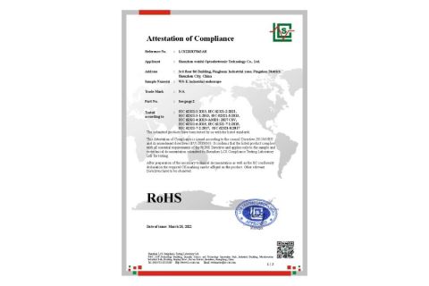Rohs Certificate- K certificate from Shenzhen Vsndt Co., Ltd.