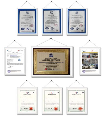 certificaition group certificate from Qingdao Rely Environmental Technology Co., Ltd