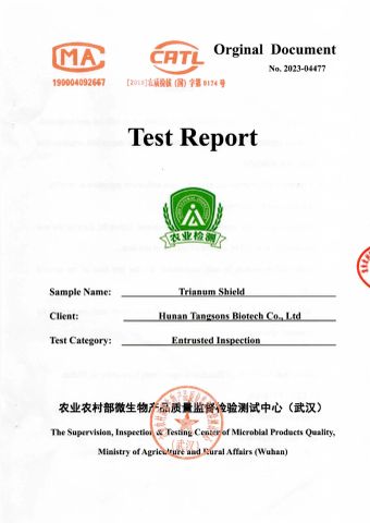 MA certificate from Hunan Tangsons Biotech Co., Ltd