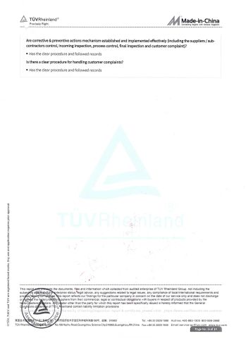 TUV-Rheinland certificate from Shandong Asgard Import&Export Co., Ltd