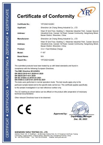 CE certificate of NanChang Sunflower Silicone Rubber Co. Ltd – certificate photo, supplier certificates section