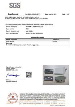 SGS TEST REPORT - 2 certificate from Foshan Succee Home Technology Co., Ltd