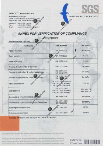 CE Certificates of G685 certificate from Xiamen Everong Industry&Trade Co., Ltd.