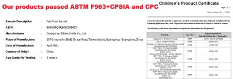 certificates certificate from Guangzhou Dikina Crafts Co., Ltd