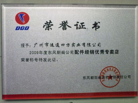 DCD certificate certificate of GUANGDONG YTSF AUTO SPARE PARTS CO.,LTD – certificate photo, supplier certificates section