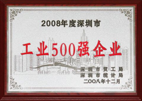 Top 500 enterprise certificate from Chongqing Hifuture Information Technology Co., Ltd.