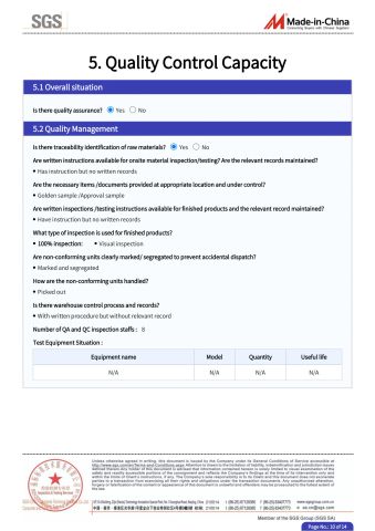 SGS certificate from Changxing Sanxing Textile Co., Ltd.