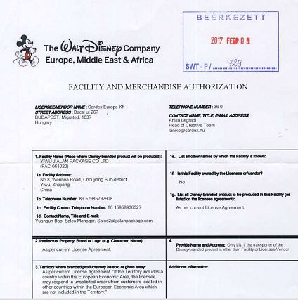 Disney Audit certificate from Yiwu Jialan Package Co., Ltd.