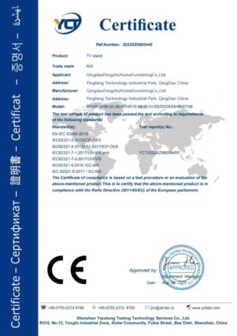 ce certificate from QingdaoFengzho Home Furnishing Co.,Ltd.