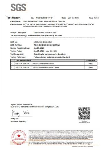 FDA Certificate certificate from Zhejiang Zhaoyuan New Materials Co., Ltd