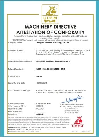 CE certificate from Changsha Honchon Technology Co., Ltd